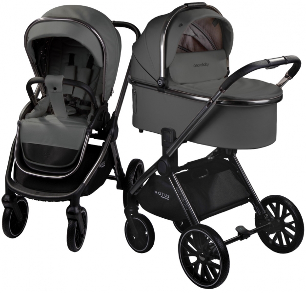 Детская коляска AmaroBaby Motus Premium Ecco 2 в 1 серый