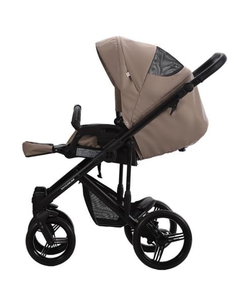 Детская коляска Bebetto Magnum Light Pro 3 в 1 с автокреслом Avionaut Cosmo 05 т.бежевая кожа