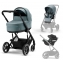 Детская коляска Cybex Balios S Lux BLK Aton B2 i-Size 3 в 1 Sky Blue с дождевиком/Volcano Black