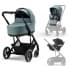 Детская коляска Cybex Balios S Lux BLK Aton B2 i-Size 3 в 1 Sky Blue с дождевиком/Volcano Black