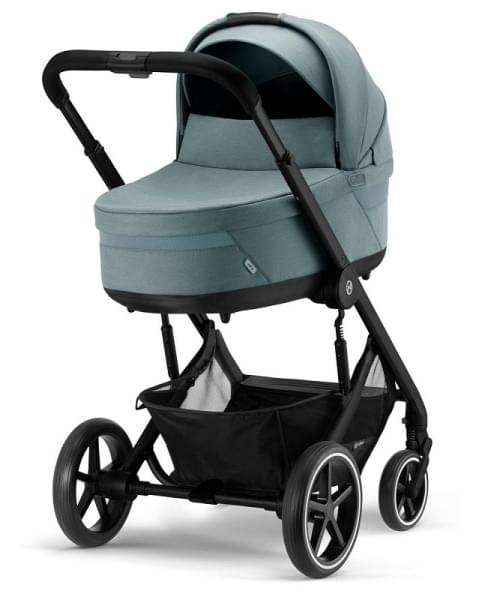 Детская коляска Cybex Balios S Lux BLK Aton B2 i-Size 3 в 1 Sky Blue с дождевиком/Volcano Black