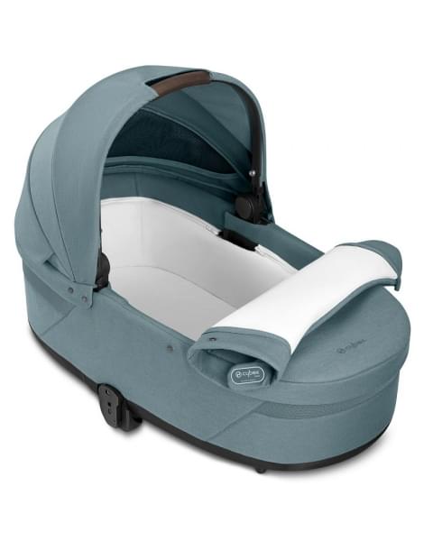 Детская коляска Cybex Balios S Lux BLK Aton B2 i-Size 3 в 1 Sky Blue с дождевиком/Volcano Black