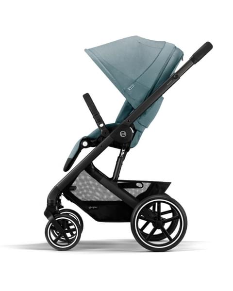 Детская коляска Cybex Balios S Lux BLK Aton B2 i-Size 3 в 1 Sky Blue с дождевиком/Volcano Black