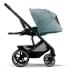 Детская коляска Cybex Balios S Lux BLK Aton B2 i-Size 3 в 1 Sky Blue с дождевиком/Volcano Black