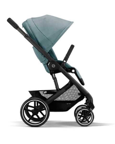 Детская коляска Cybex Balios S Lux BLK Aton B2 i-Size 3 в 1 Sky Blue с дождевиком/Volcano Black