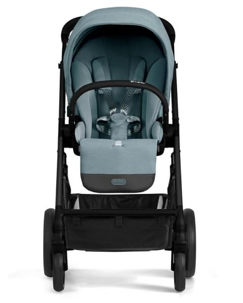 Детская коляска Cybex Balios S Lux BLK Aton B2 i-Size 3 в 1 Sky Blue с дождевиком/Volcano Black