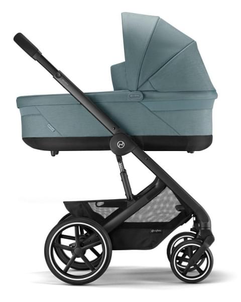 Детская коляска Cybex Balios S Lux BLK Aton B2 i-Size 3 в 1 Sky Blue с дождевиком/Volcano Black