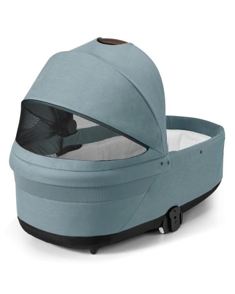 Детская коляска Cybex Balios S Lux BLK Aton B2 i-Size 3 в 1 Sky Blue с дождевиком/Volcano Black