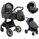Детская коляска Pituso Mayla Lux 3 в 1 с автокреслом Baesa Dark Grey