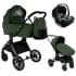 Детская коляска Pituso Mayla Luxury 3 в 1 с автокреслом Baesa Forest Green