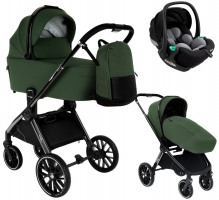 Детская коляска Pituso Mayla Luxury 3 в 1 с автокреслом Baesa Forest Green