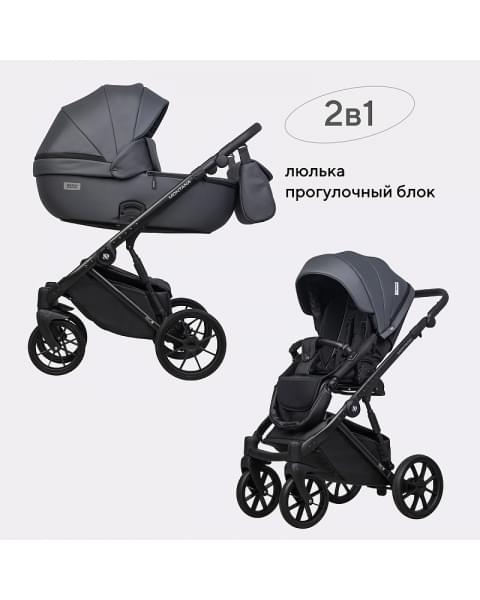 Детская коляска Riko Basic Montana Ecco 2 в 1 24 Graphite