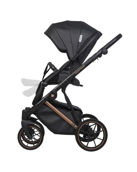 Детская коляска Riko Basic Montana Premium Copper 2 в 1 12 Black