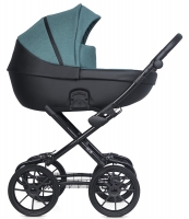 Детская коляска Riko Basic Pacco Classic 2 в 1 03 Lagoon (бирюзовый-черный)
