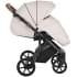 Детская коляска Roan Bass Next Кожа 3 в 1 с автокреслом Tutis Elo Lux EduSky Black RN084/1 Island Stone /Black