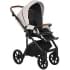 Детская коляска Roan Bass Next Кожа 3 в 1 с автокреслом Tutis Elo Lux EduSky Black RN084/1 Island Stone /Black