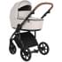 Детская коляска Roan Bass Next Кожа 3 в 1 с автокреслом Tutis Elo Lux EduSky Black RN084/1 Island Stone /Black