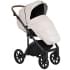 Детская коляска Roan Bass Next Кожа 3 в 1 с автокреслом Tutis Elo Lux EduSky Black RN084/1 Island Stone /Black