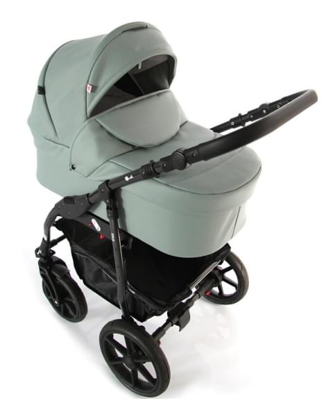 Детская коляска Sevillababy Stilo 2 в 1 St-04 серо-зеленый экокожа