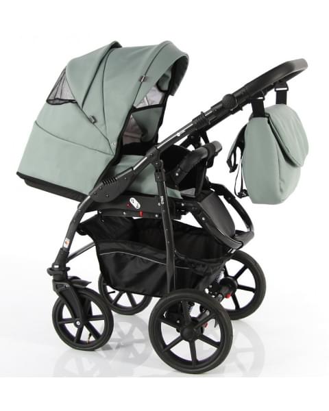 Детская коляска Sevillababy Stilo 2 в 1 St-04 серо-зеленый экокожа
