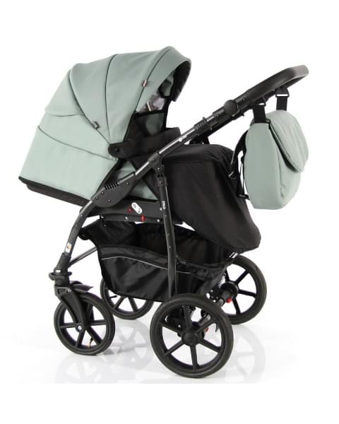 Детская коляска Sevillababy Stilo 2 в 1 St-04 серо-зеленый экокожа