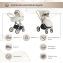 Детская коляска Sweet Baby Elegante 2 в 1 LT Beige