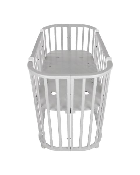 Детская кровать-трансформер Pituso Asti 5 в 1 (маятник поперечный), Серый / Белый