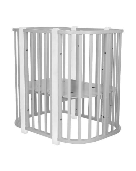 Детская кровать-трансформер Pituso Asti 5 в 1 (маятник поперечный), Серый / Белый