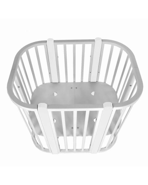 Детская кровать-трансформер Pituso Asti 5 в 1 (маятник поперечный), Серый / Белый