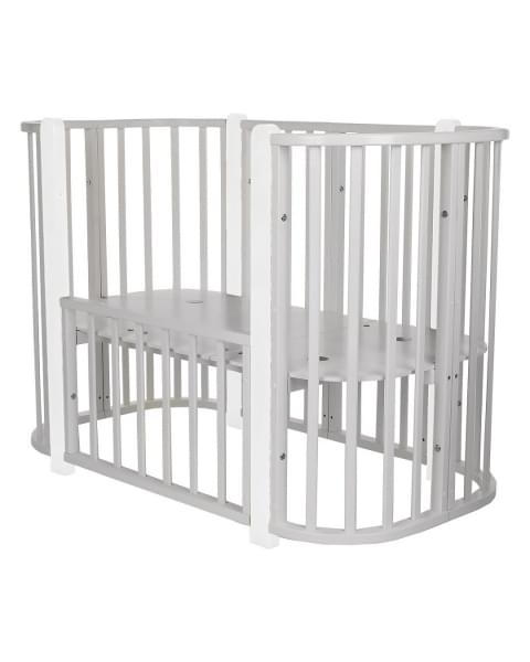 Детская кровать-трансформер Pituso Asti 5 в 1 (маятник поперечный), Серый / Белый