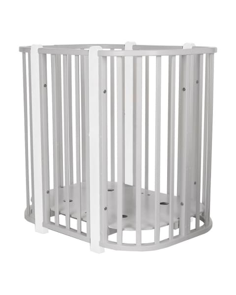 Детская кровать-трансформер Pituso Asti 5 в 1 (маятник поперечный), Серый / Белый