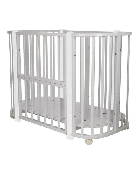 Детская кровать-трансформер Pituso Asti 5 в 1 (маятник поперечный), Серый / Белый