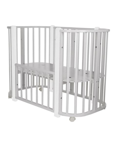 Детская кровать-трансформер Pituso Asti 5 в 1 (маятник поперечный), Серый / Белый