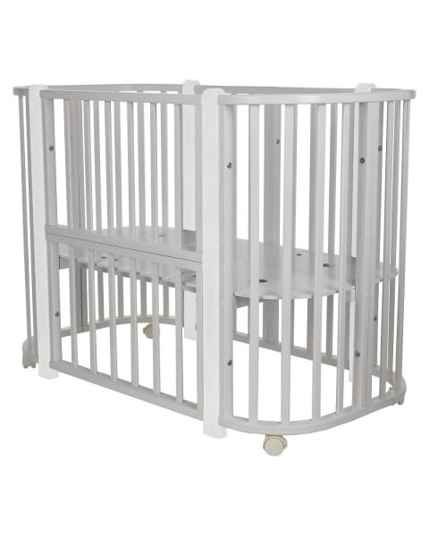 Детская кровать-трансформер Pituso Asti 5 в 1 (маятник поперечный), Серый / Белый