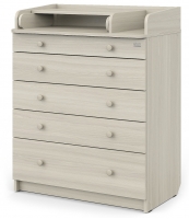 Детский пеленальный комод Атон Leo 805 с органайзером, ЛДСП шимо светлый