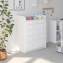 Детский пеленальный комод Атон М MAKS ЛДСП 80/5 с органайзером древесина белая-белый