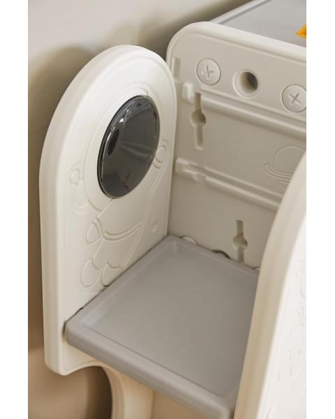 Стеллаж для игрушек UNIX Kids Moon 13 (3 полки + 10 ящиков) желтый/белый