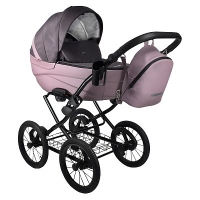 Коляска 2 в 1 Bexa Ideal Classic 14", ID 04 (Фиолетовый - т.пудра кожа)