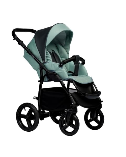 Коляска 2 в 1 Indigo Impulse Eco, Ie 07 (Серый + Шалфей)