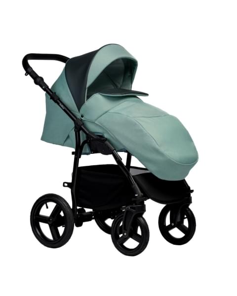 Коляска 2 в 1 Indigo Impulse Eco, Ie 07 (Серый + Шалфей)