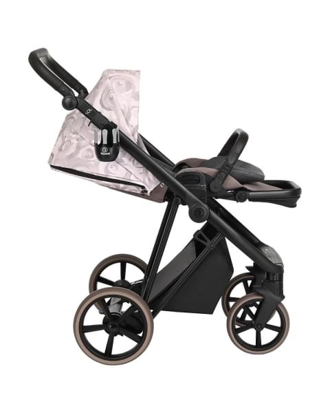 Коляска 2 в 1 Roan Sol Flowers, Powder / шасси Rose Gold (RSF/5001)