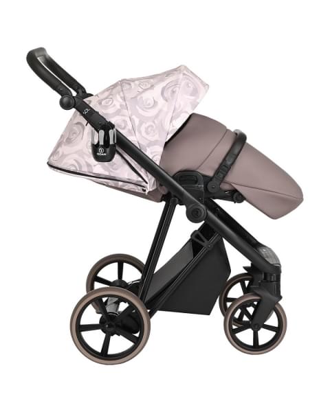 Коляска 2 в 1 Roan Sol Flowers, Powder / шасси Rose Gold (RSF/5001)