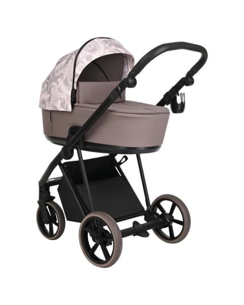 Коляска 2 в 1 Roan Sol Flowers, Powder / шасси Rose Gold (RSF/5001)