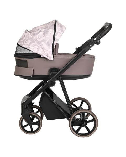 Коляска 2 в 1 Roan Sol Flowers, Powder / шасси Rose Gold (RSF/5001)