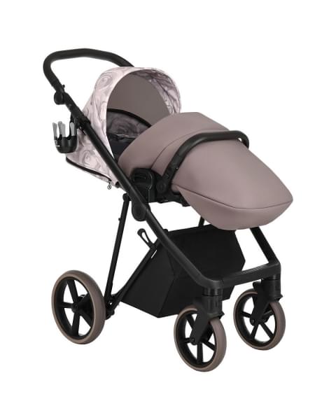 Коляска 2 в 1 Roan Sol Flowers, Powder / шасси Rose Gold (RSF/5001)