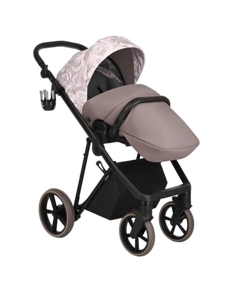 Коляска 2 в 1 Roan Sol Flowers, Powder / шасси Rose Gold (RSF/5001)