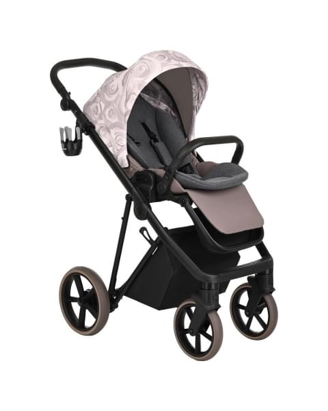 Коляска 2 в 1 Roan Sol Flowers, Powder / шасси Rose Gold (RSF/5001)
