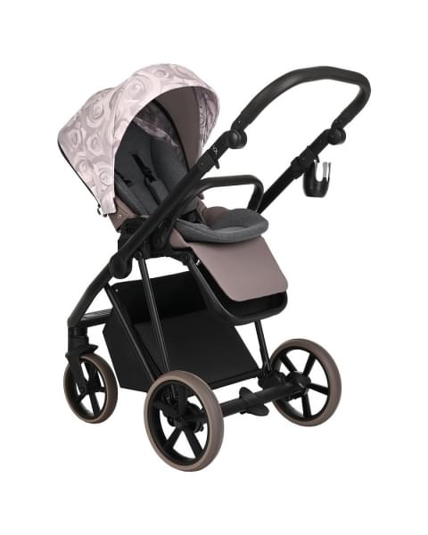 Коляска 2 в 1 Roan Sol Flowers, Powder / шасси Rose Gold (RSF/5001)
