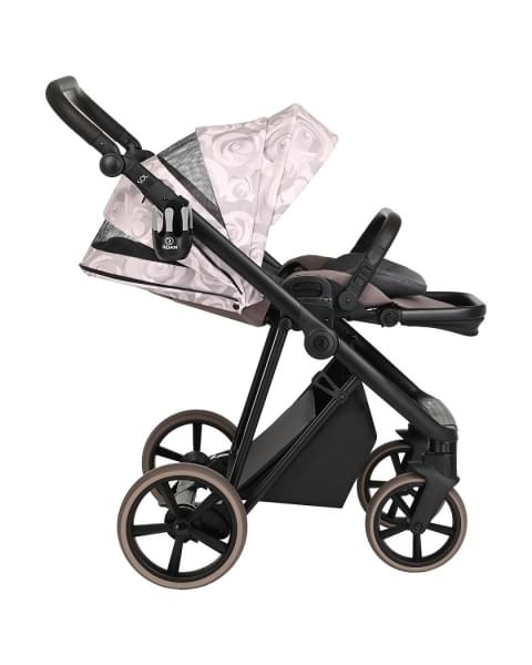 Коляска 2 в 1 Roan Sol Flowers, Powder / шасси Rose Gold (RSF/5001)