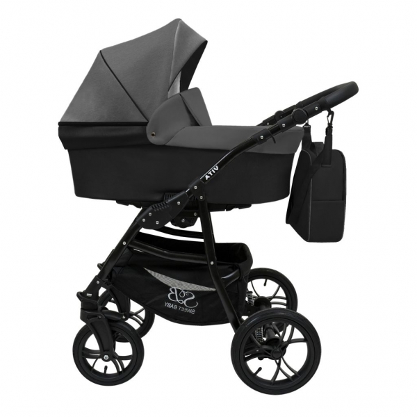 Коляска 2 в 1 Sweet Baby Vita, Grey / Black (Серый - Черный)